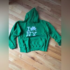 St. Patrick’s Day Vibrant Green 'I Love NY' Hoodie